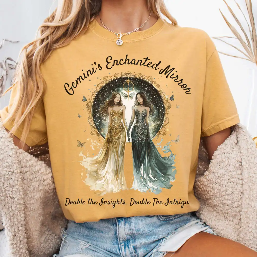 Gemini's Enchanted Mirror Zodiac Shirt