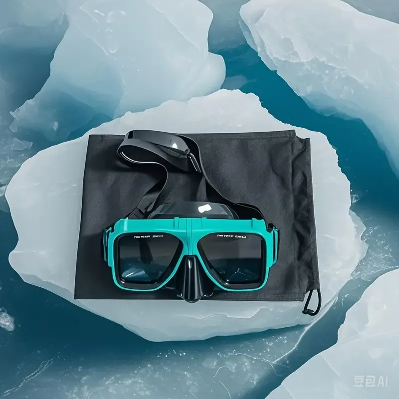 Blue Frame Diver Mask with Two Windows for Snorkeling