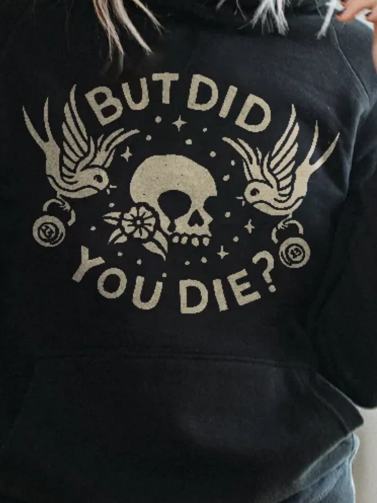 Front Skull Printed Hoodie
