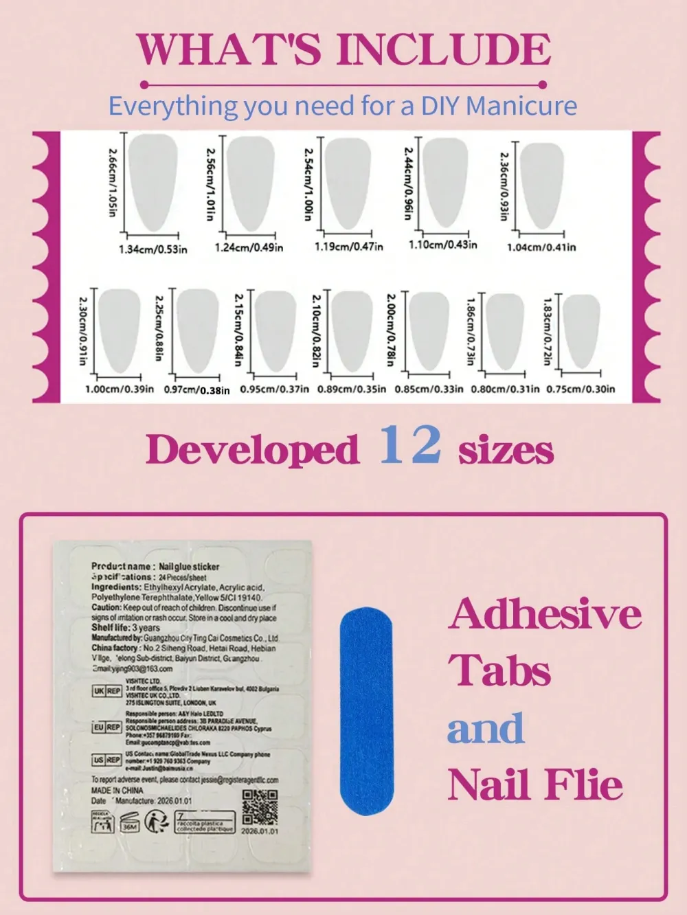 Nailhour Black 24pcs Medium Almond French Polka Dot With Bow Pearl Press On Nails