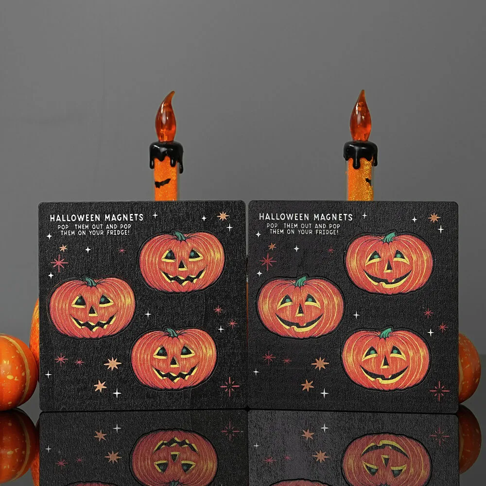 6 Pcs Ghost Wooden Magnetic Fridge Magnet