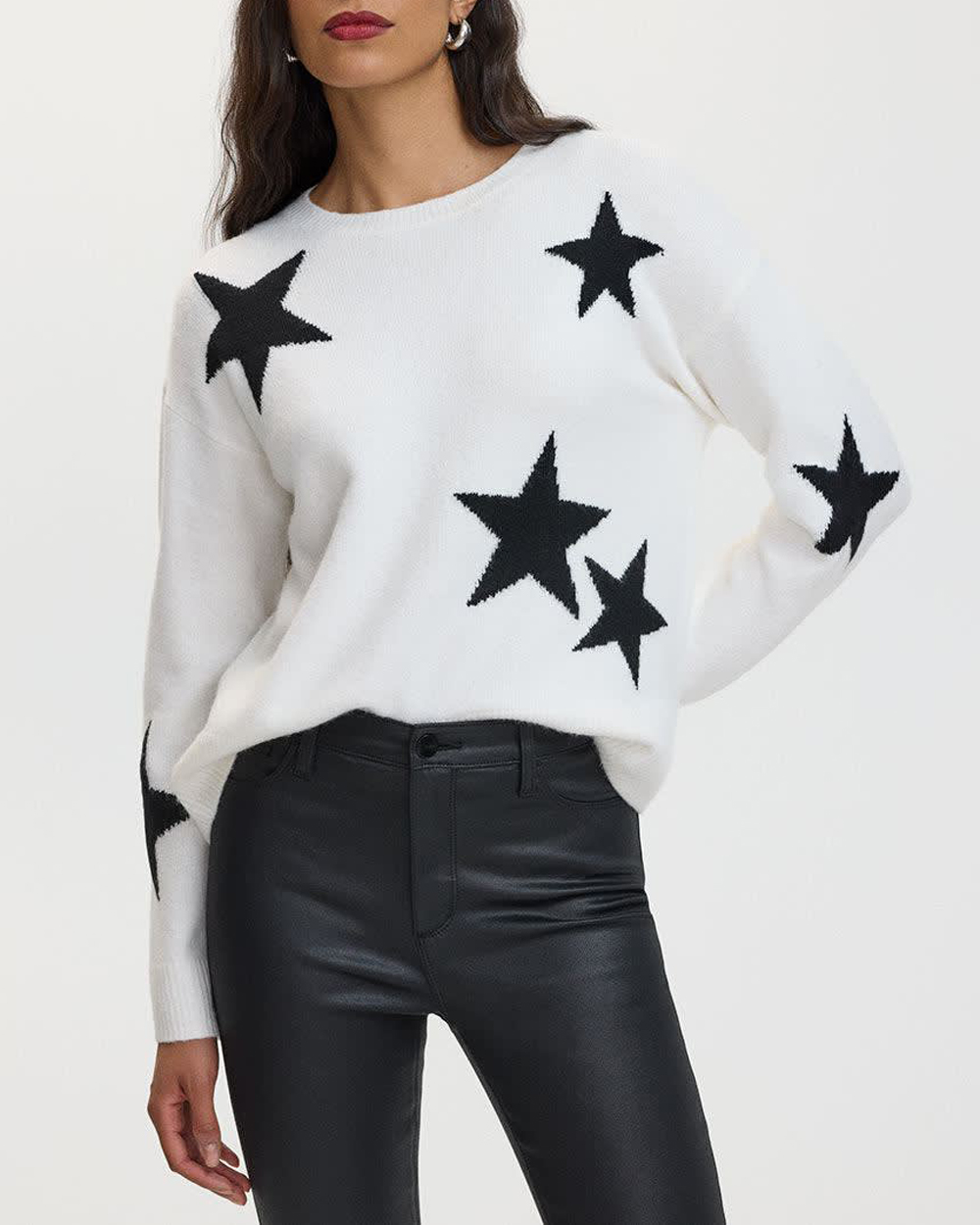 Long-Sleeve Crew-Neck PlushSoft Loose Pullover