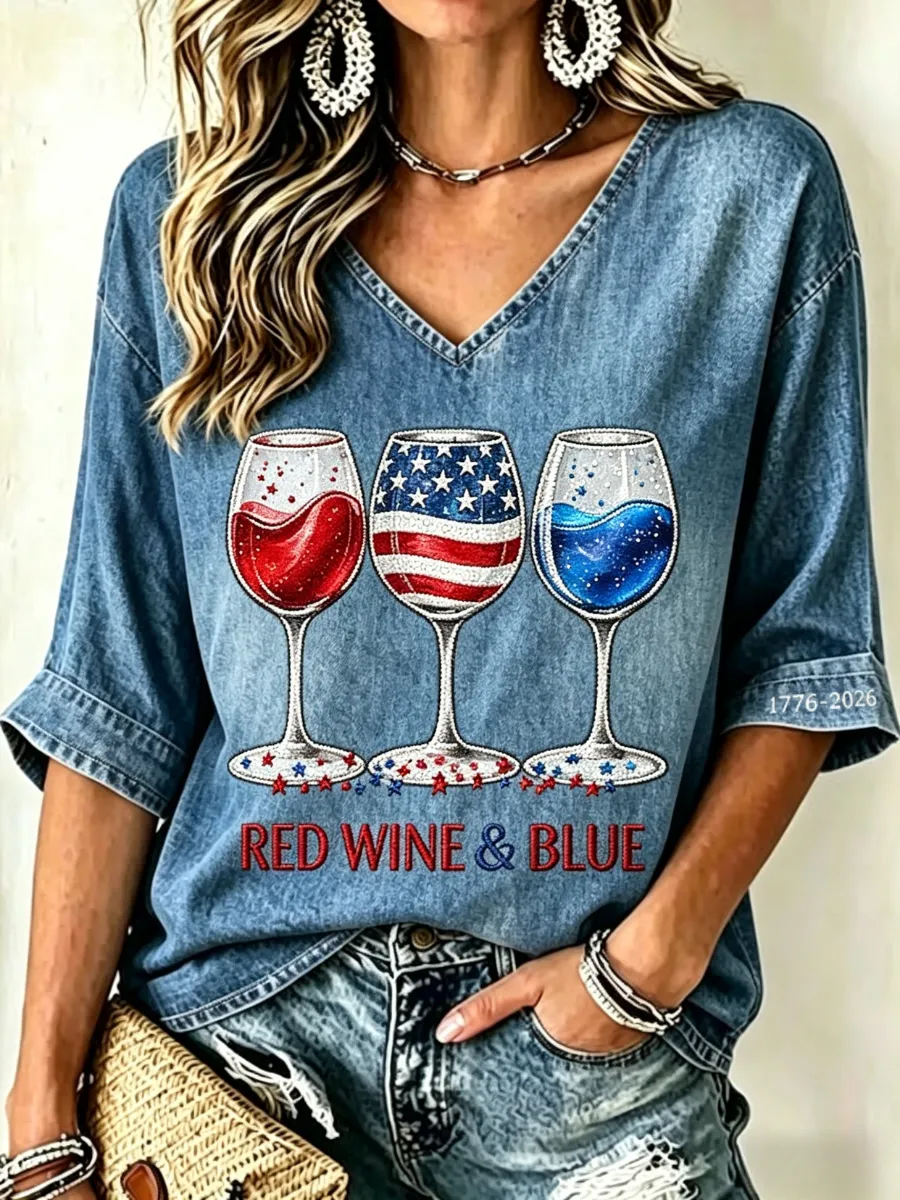 Women's USA 250th Anniversary Printed Top