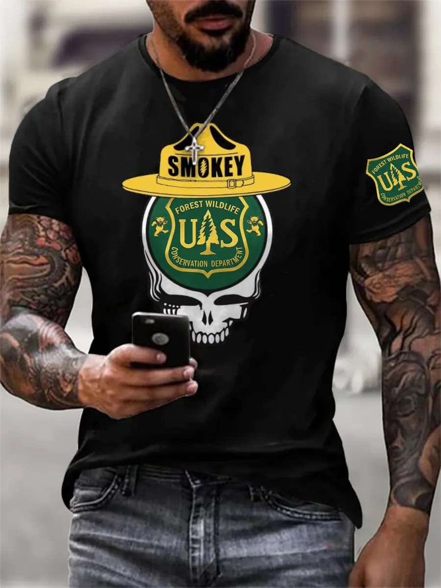 Men's Save The Forest Service Print T-Shirt