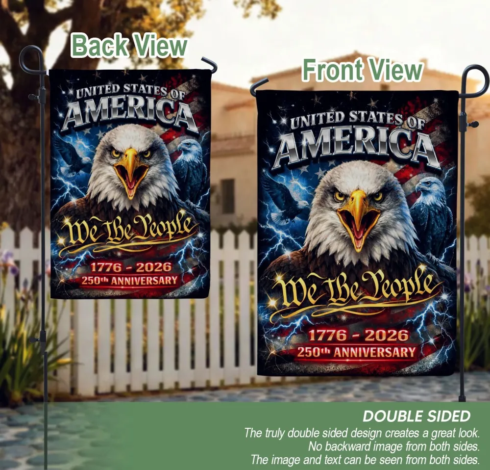America We The People 250Th Anniversary House Flag - Eagle Freedom