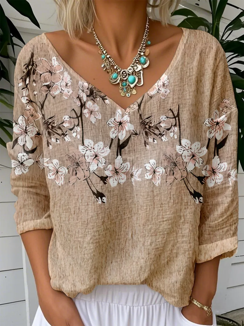 Women's Flower Print Shirt