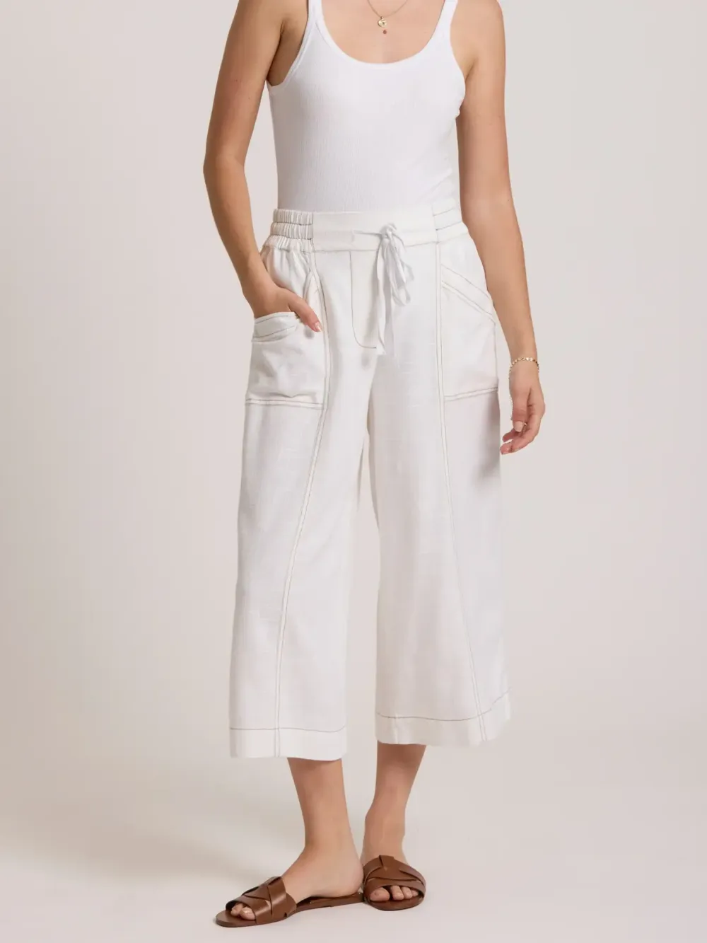 Sunrise Linen Crop Pants