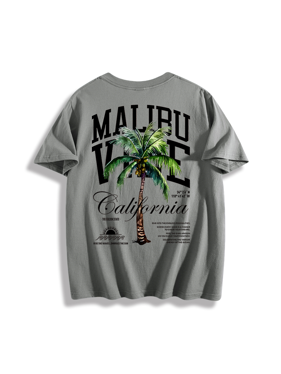 Malibu Inspired Tropical Graphic T-Shirt