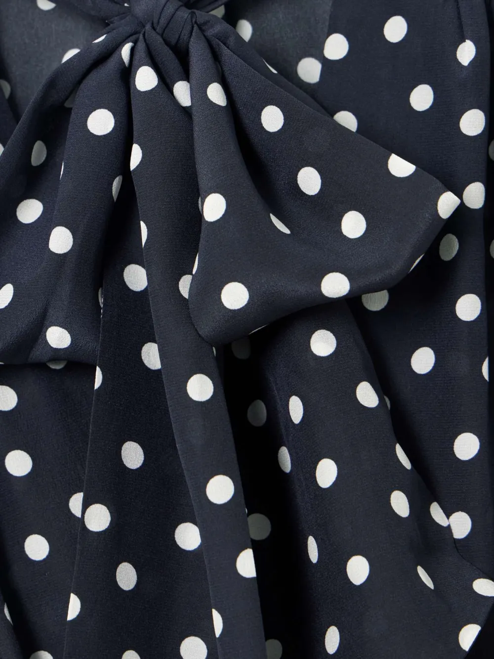 Polka Dot Print Long Sleeve Dress