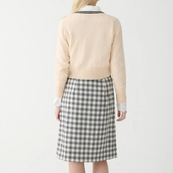 Cashmere Contrast Trim Cardigans