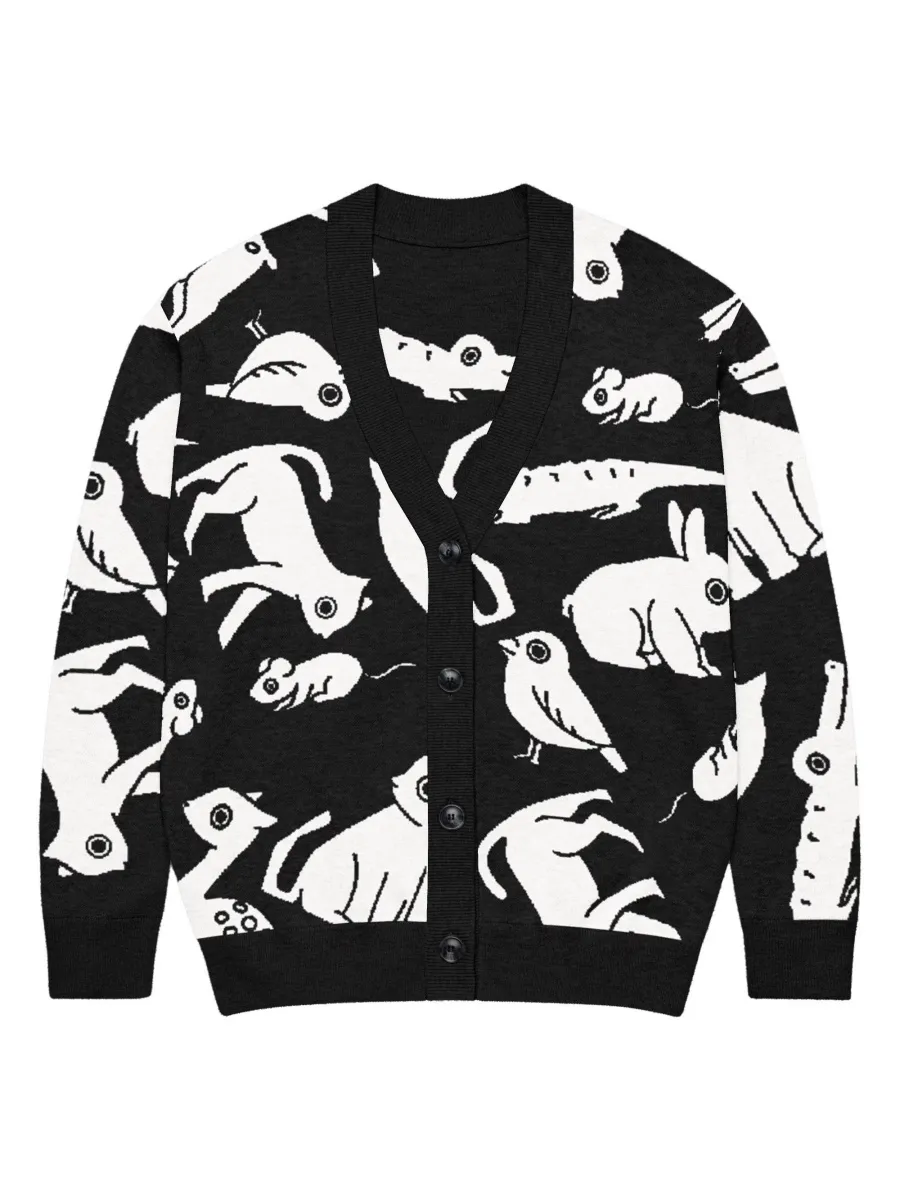 Graphic Animal Print Cardigan