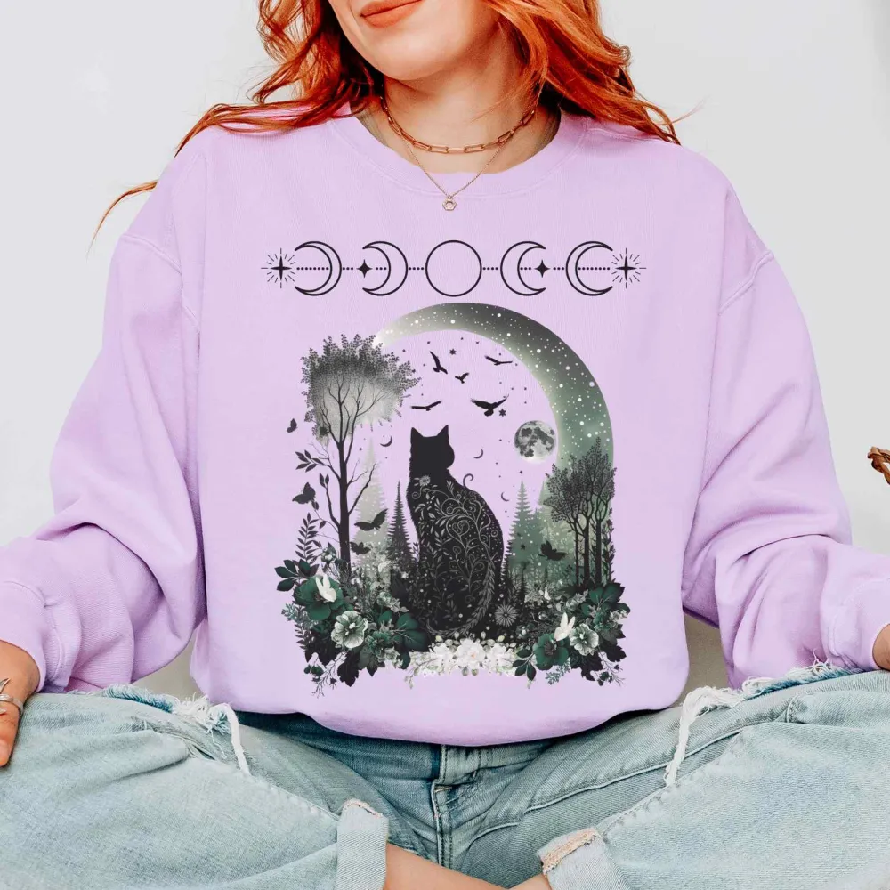 Mystical Black Cat Sweatshirt