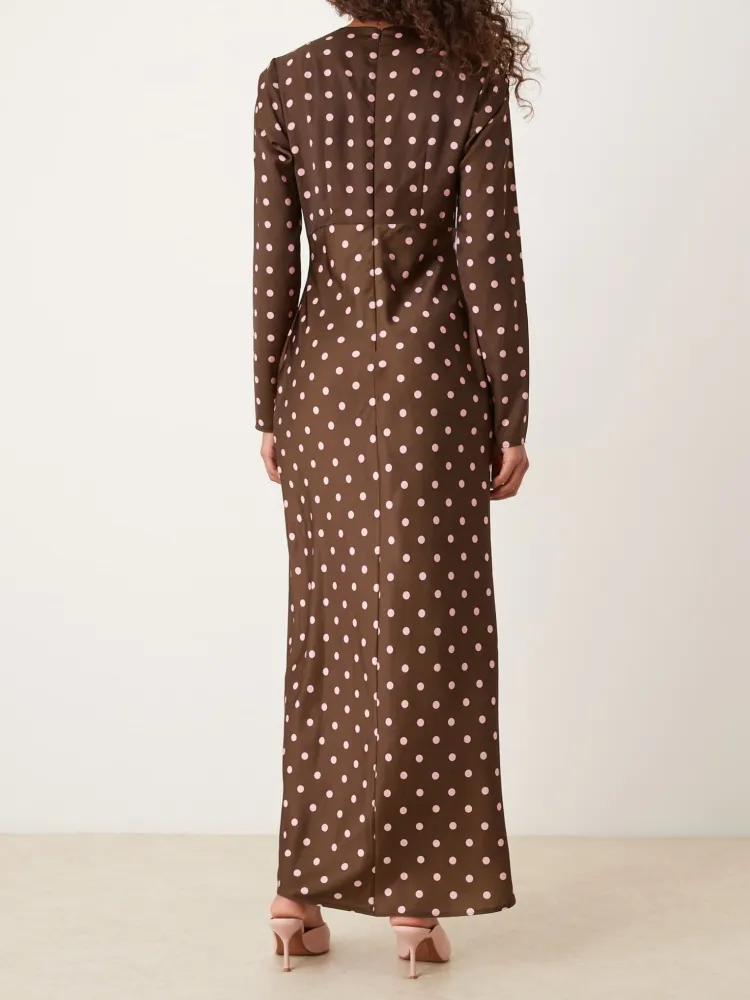 Polka Dot Long Sleeve Dress
