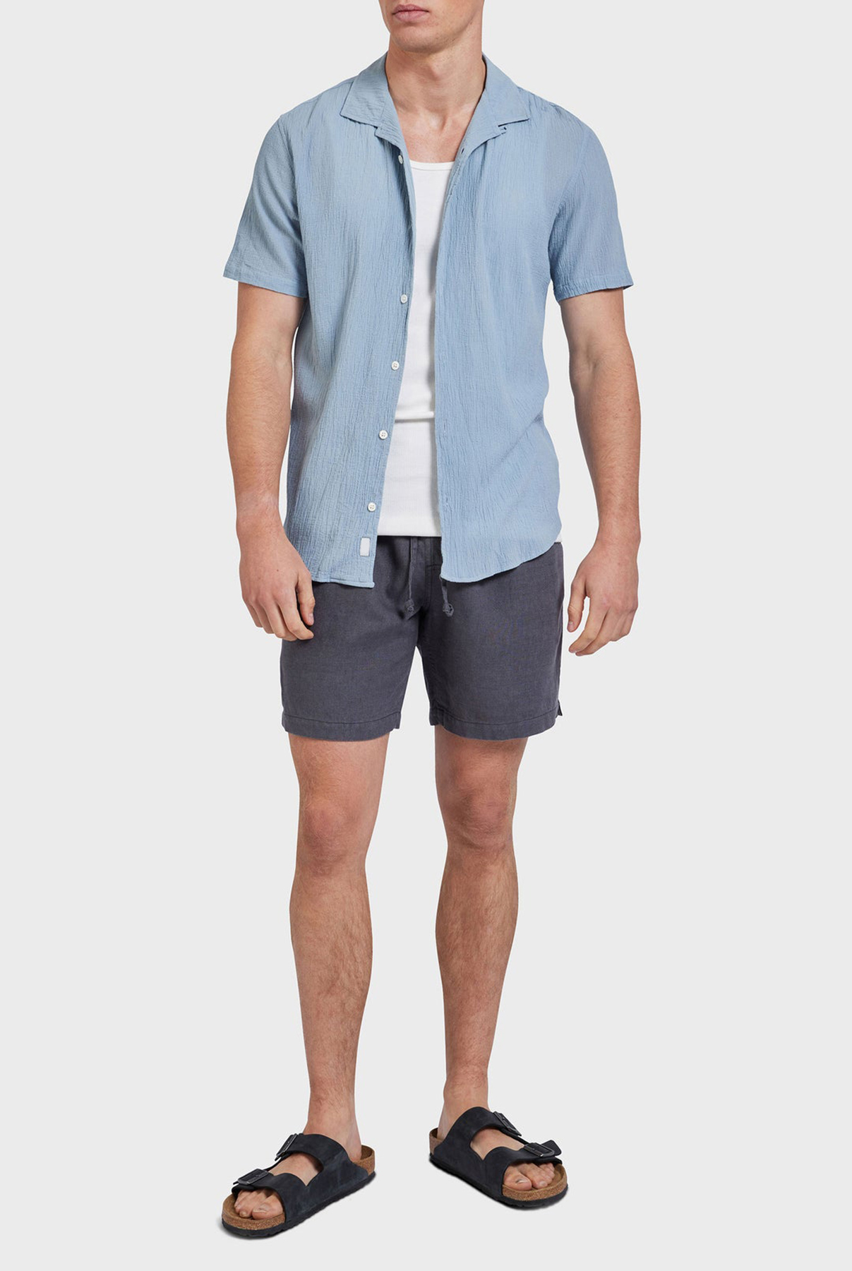 Bedford Short Sleeve Shirt- Peach