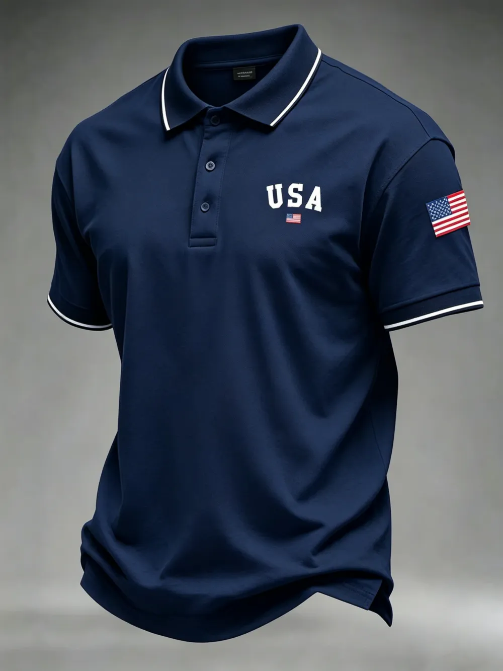 Men'S Casual 250Th Anniversary Celebration Of The Founding Of The United States Independence Day Personalized Printed Polo Shirt