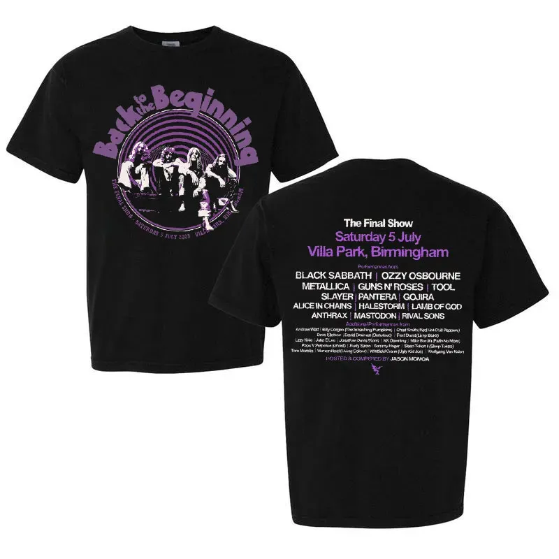 Black Sabbbth Back To The Beginning 2025 Black T-Shirt