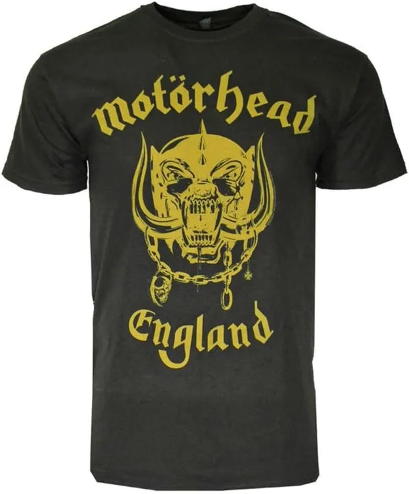 Men's Gold England Logo Printed T-Shirt
