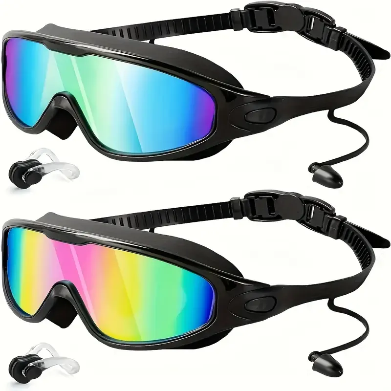 2 Pack Anti-Fog Swim Goggles For Adults