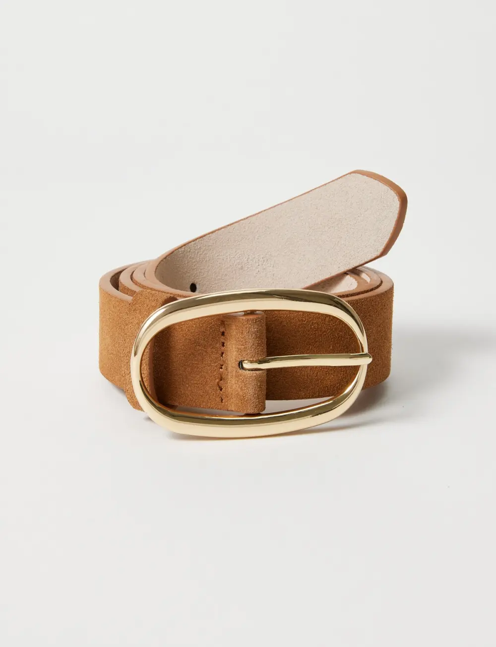 Vintage Soft Suede Tan Belt