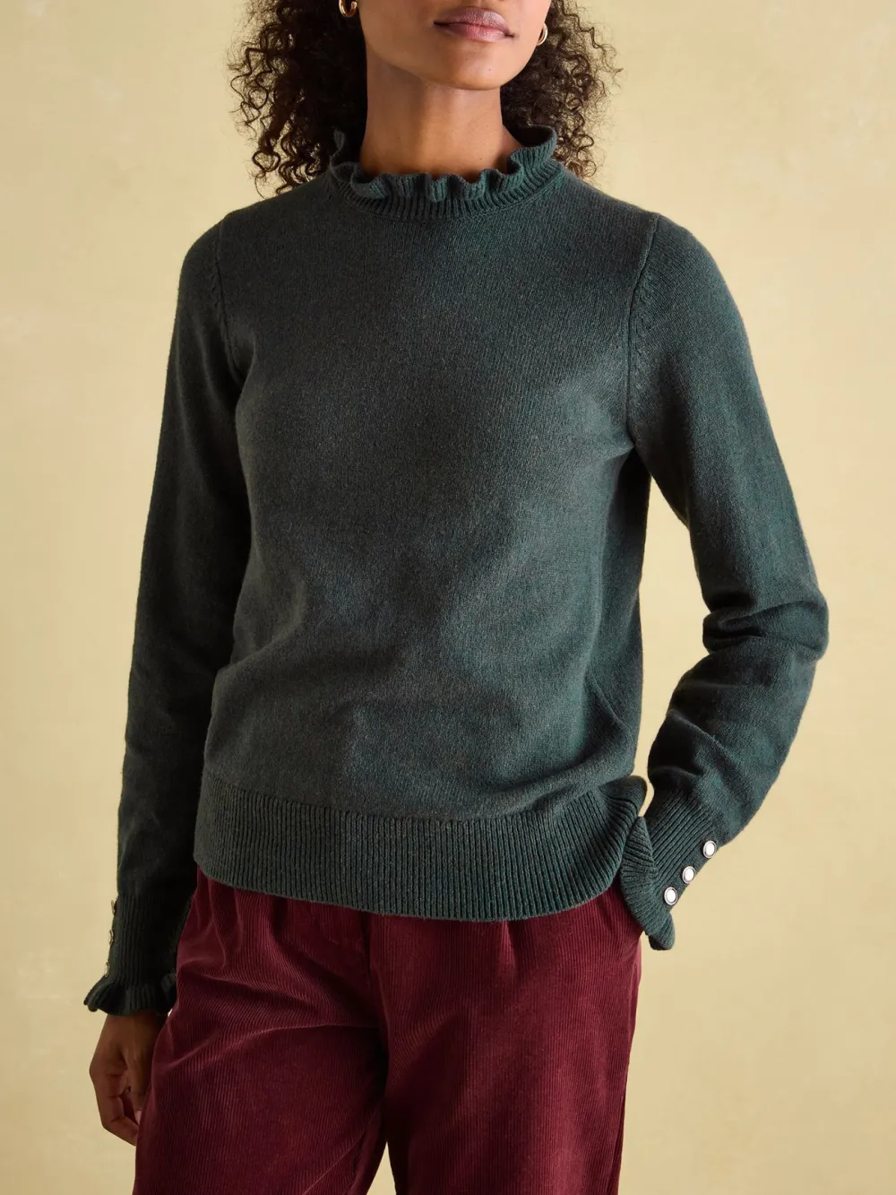 Oat Frill Neck Jumper