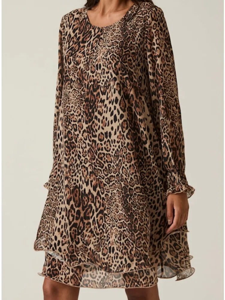 Leopard Round Neck Dress