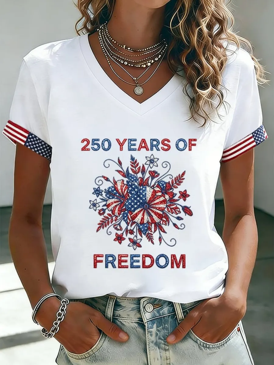 Women's American 250th Anniversary Printed T-Shirt