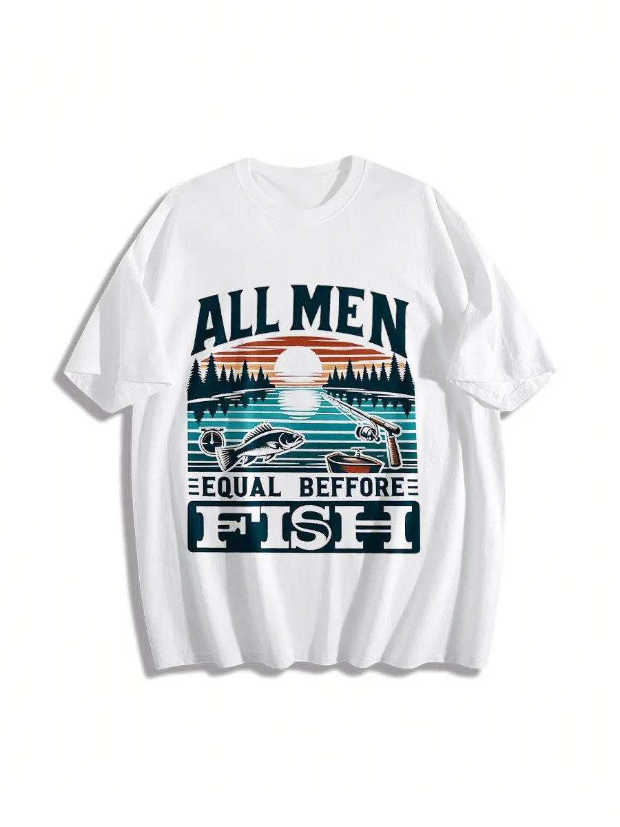 Outdoor Fishing Equality Themed T-Shirt