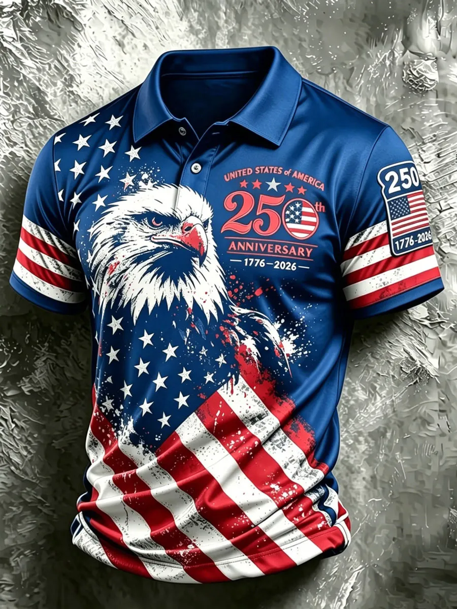 Men'S 250Th Anniversary Printed Casual T-Shirt
