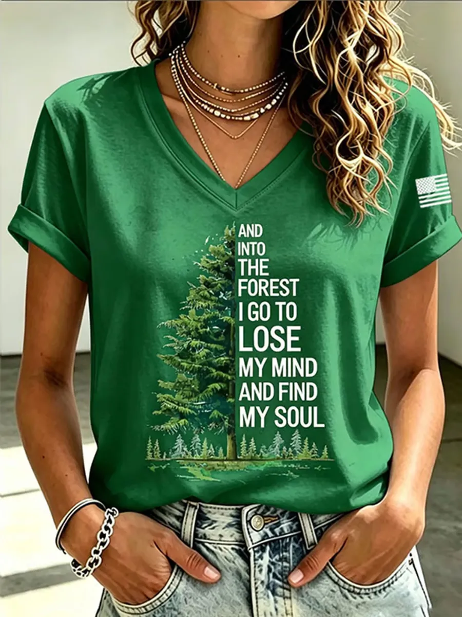 V-Neck Retro Resist Not For Sale Protect Public Lands Print T-Shirt