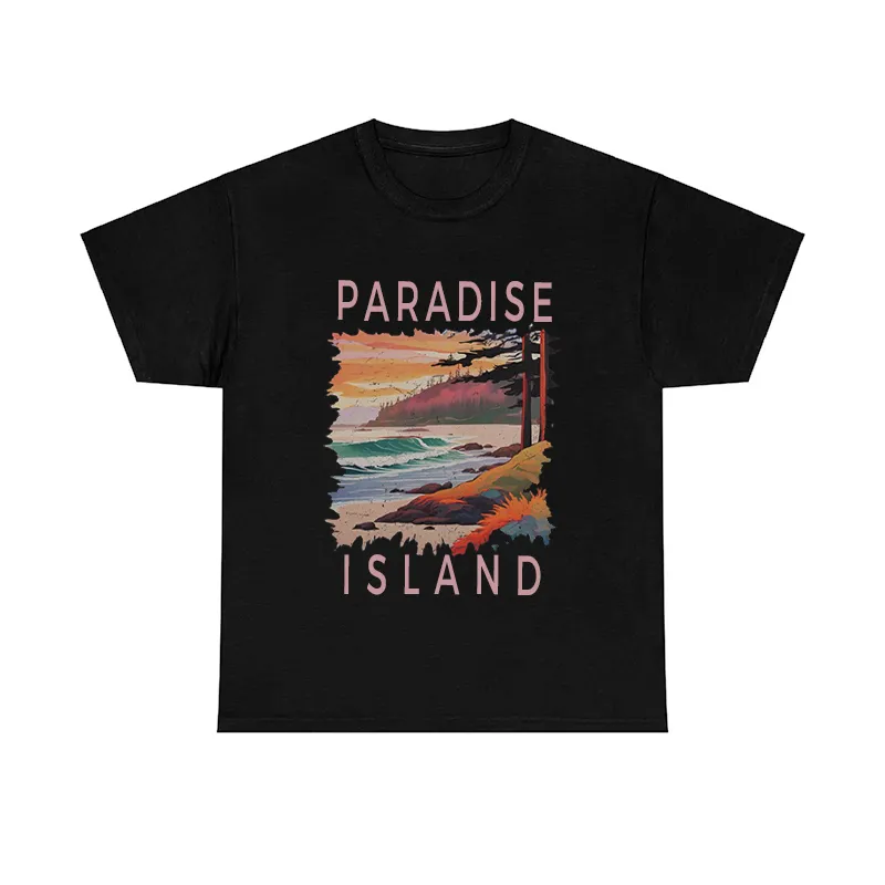 Island Paradise Landscape Printed Tee
