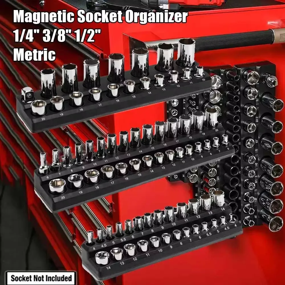 3 Pcs Magnetic Socket Organizer Set