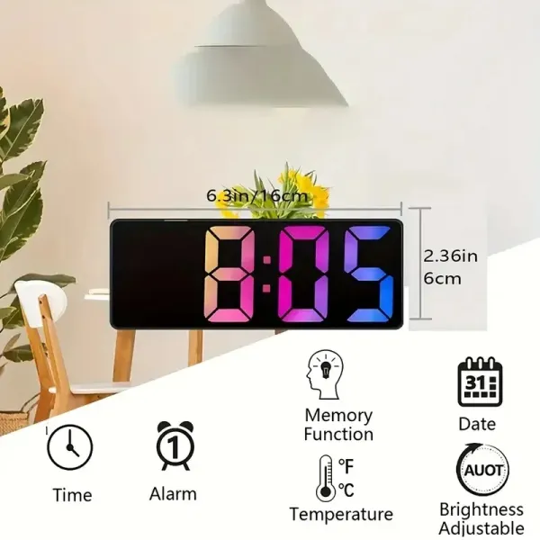 Rectangle Digital Alarm Clock