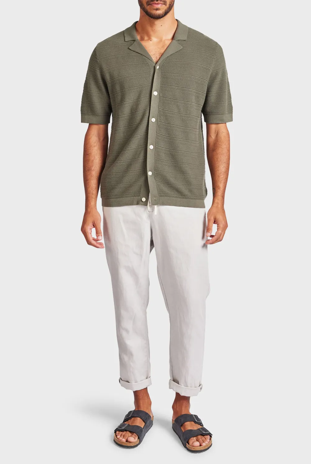 Revere Collar Knit Shirt