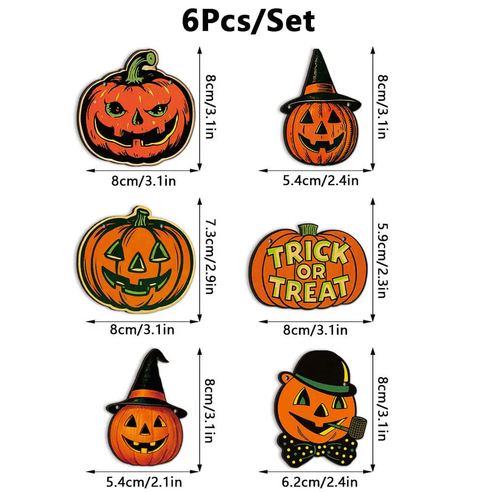 6 Pcs Wooden Banner Fireplace Decoration
