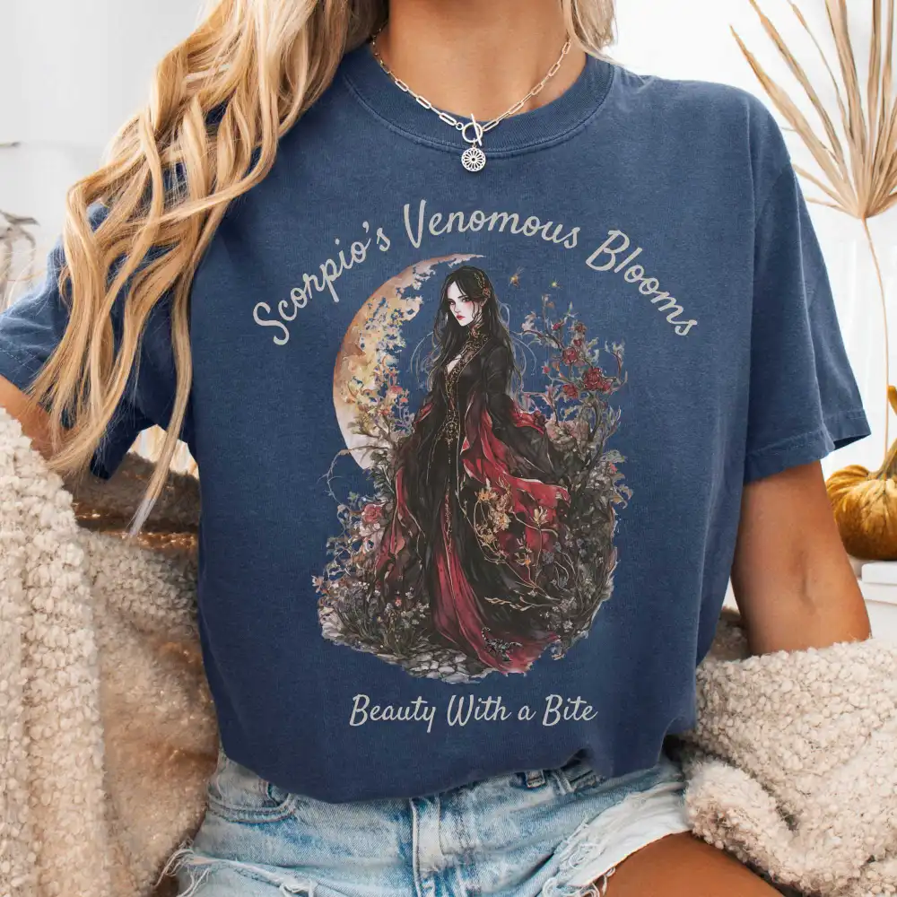 Scorpio's Venomous Blooms Zodiac Shirt
