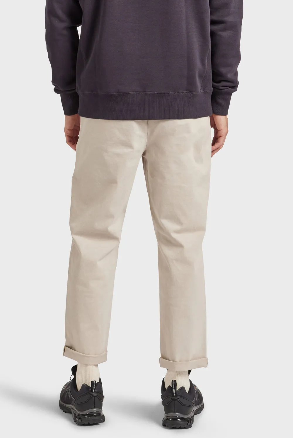 Grey Slim Fit Cotton Chino Trousers