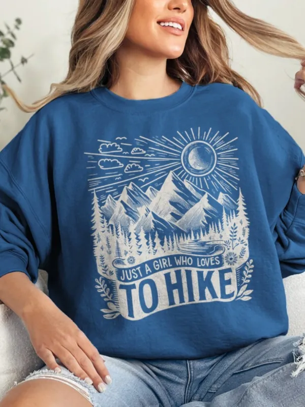 Mountain Hike Printed Sweatshirt