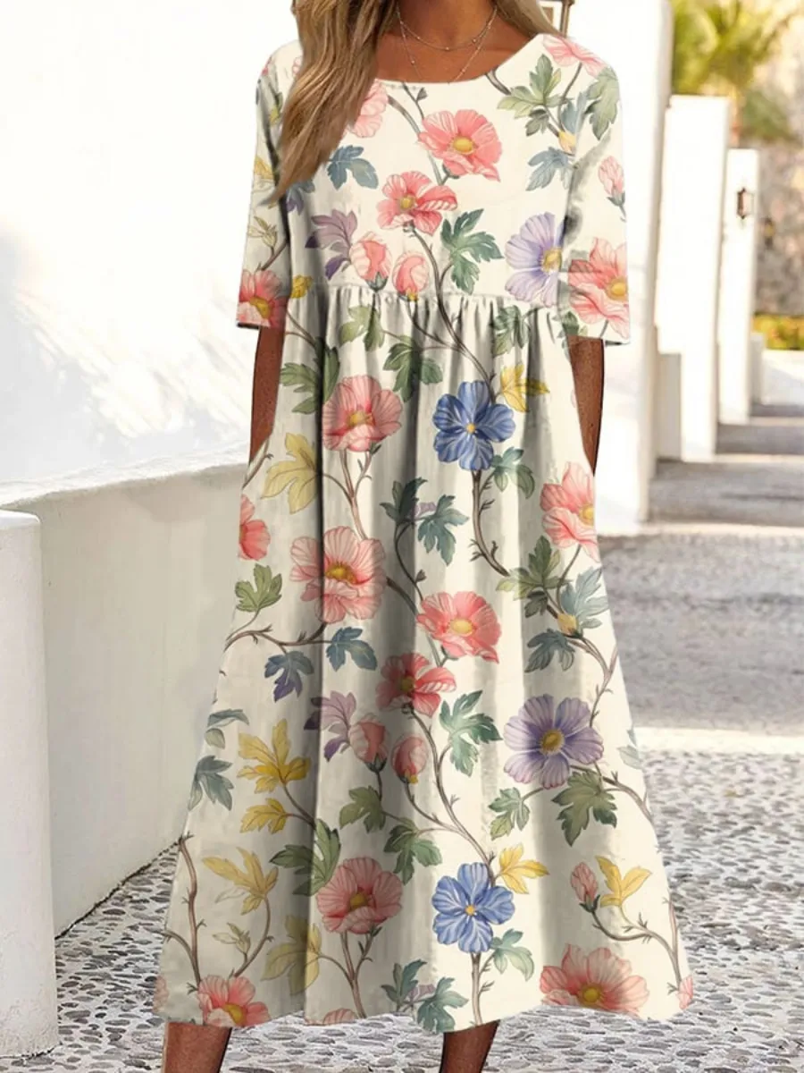 Women's floral printed casual dress