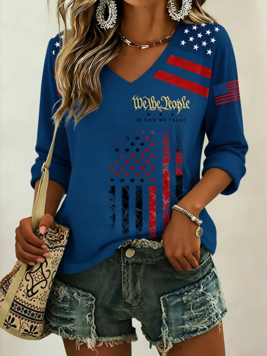 Women'S 250Th Anniversary Printed Casual Top