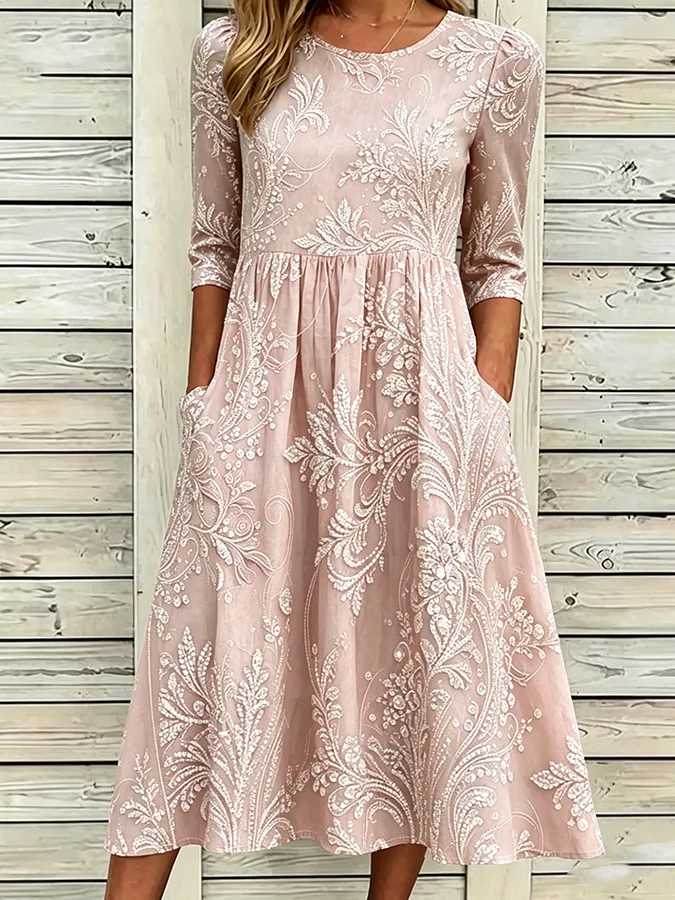 Women's floral printed casual dress