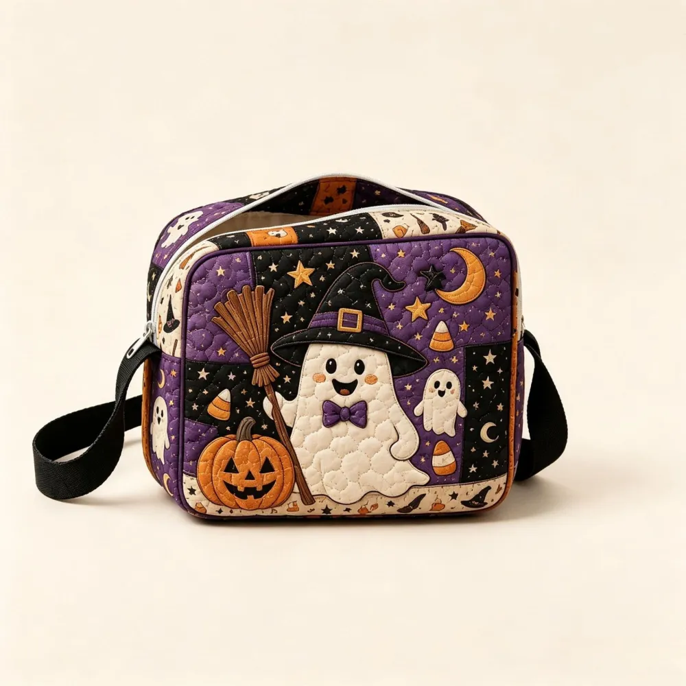 Women's Halloween Fashion Digital Print + Quilted Crossbody Bag
