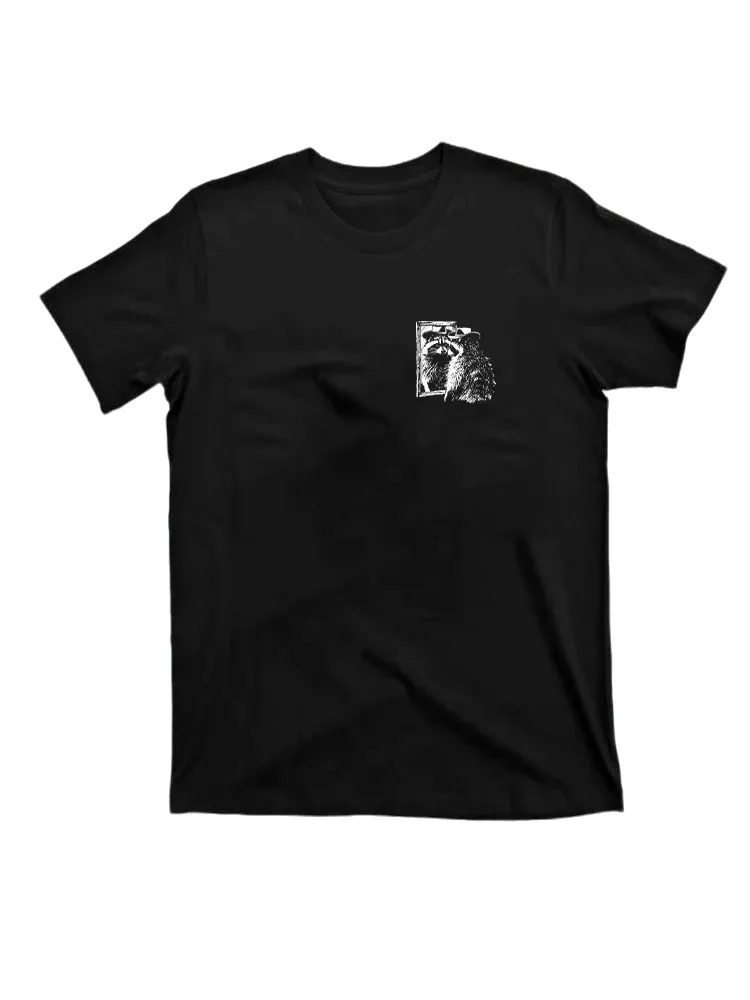 I Do Not Think Therefore I Do Not Am Raccoon Philosopher T-Shirt