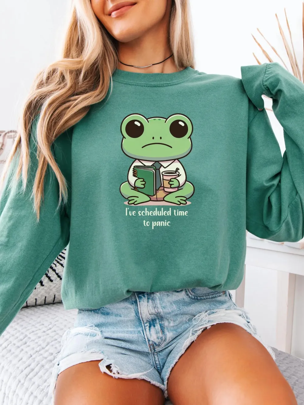 Cartoon Frog Print T-Shirt