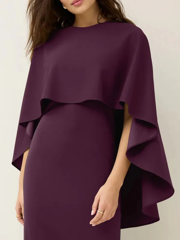 Minimalist Temperament Shawl Design Long Dress