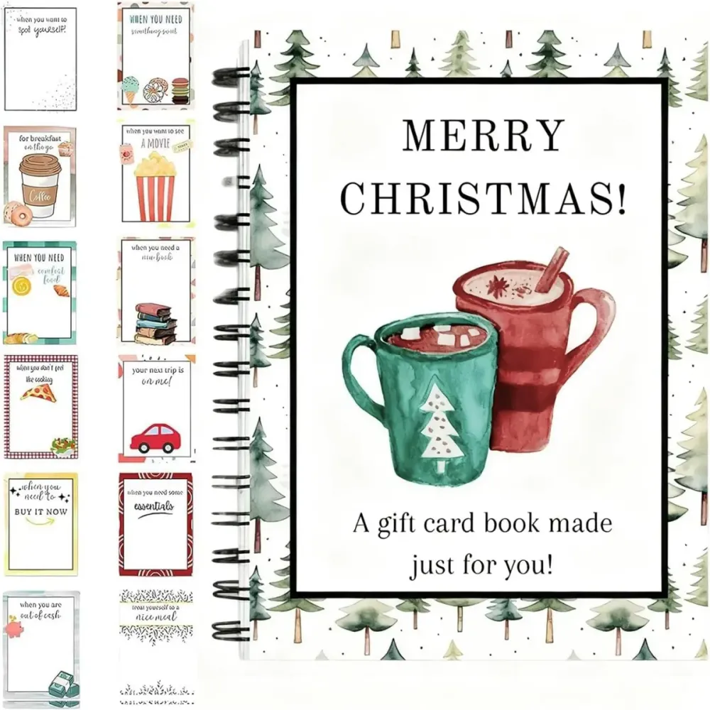 Christmas Gift Card Book Diy Spiral Bound Gift Card Book