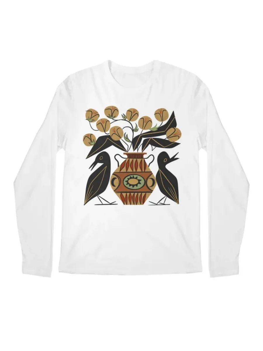 Tribal Bird Vase Printed T-Shirt