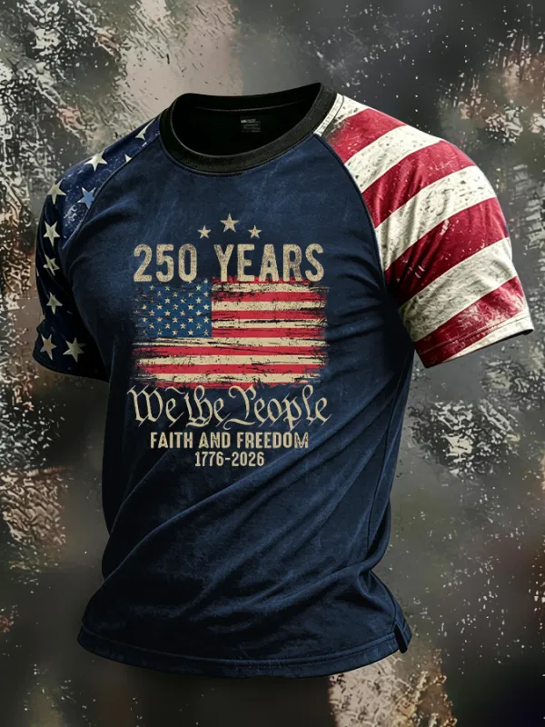 Men'S Casual Patriotic T-Shirt