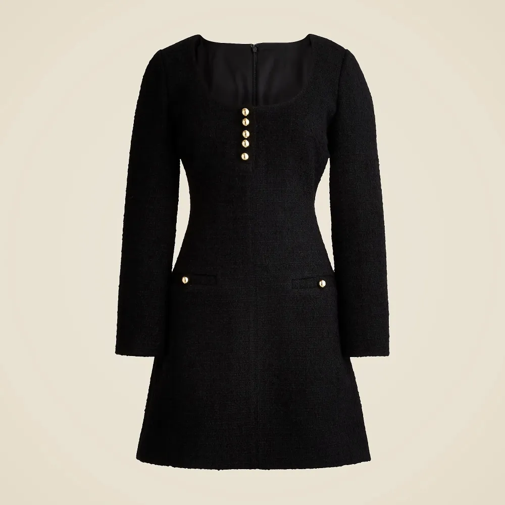 Textured Square Neck Mini Dresses