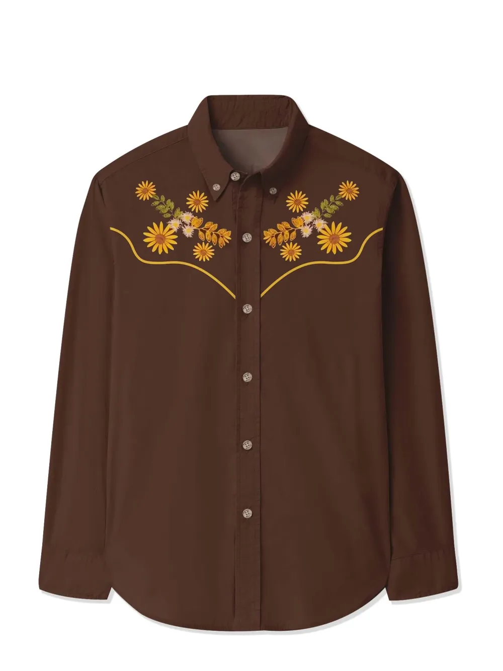 Sunflower Cowboy - 100% Cotton Long Sleeves Shirt