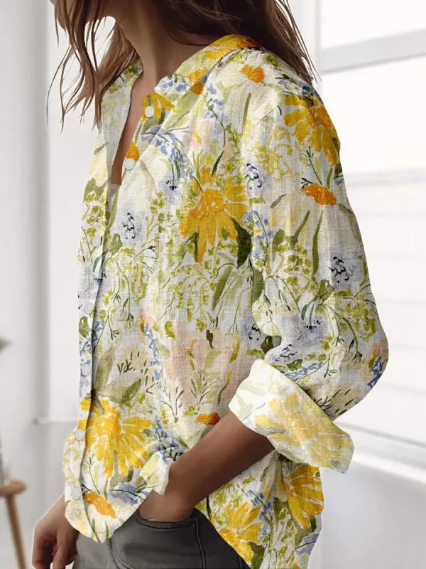 Watercolor Floral Shirt